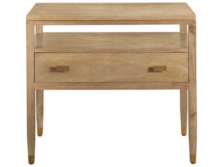 Port Eliot Rectangular Faux Stone Bleach End Table