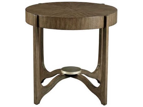 Port Eliot Round Wood Smoke End Table