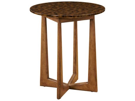 Port Eliot Round Wood Artisan End Table