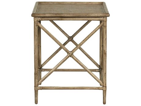 Port Eliot Square Rattan Light Ash End Table