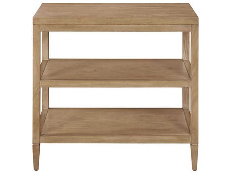 Port Eliot Rectangular Wood Bleach End Table