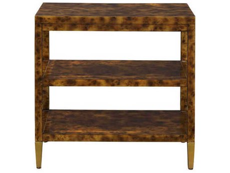 Port Eliot Rectangular Wood Tortoise End Table