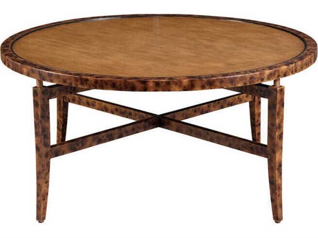 Port Eliot Round Wood Tortoise Coffee Table