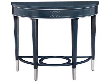 Port Eliot Demilune Wood Milan Lacquer Console Table