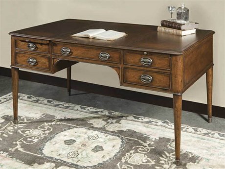 Port Eliot English Mahogany Brown Wood Secretary Desk