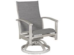 Castelle Biltmore Antler Hill Sling Dining Aluminum Swivel Rocker Dining Arm Chair