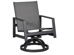 Castelle Prism Sling Dining Aluminum Swivel Rocker Dining Arm Chair