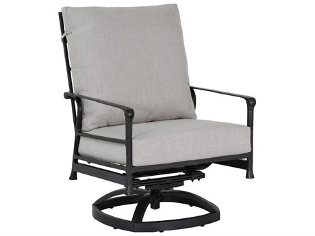 Castelle Marquis Deep Seating Aluminum High Back Swivel Rocker Lounge Chair