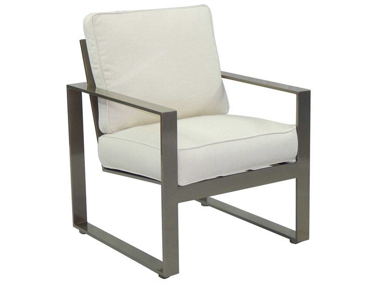 Castelle Park Place Cushion Dining Cast Aluminum Patio Dining Arm Chair