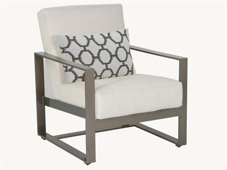 Castelle Park Place Deep Seating Cushion Cast Aluminum High Back Lounge Chair