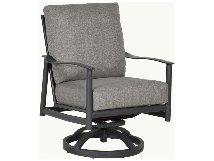 Castelle Barbados Cushion Aluminum Swivel Rocker Dining Arm Chair