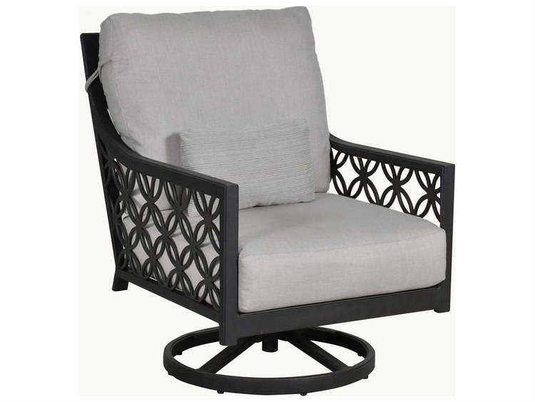 Castelle Saxton Deep Seating Aluminum High Back Swivel Rocker Lounge Chair