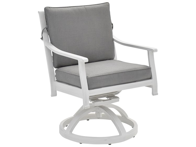 Castelle Korda Formal Aluminum Swivel Rocker Dining Arm Chair