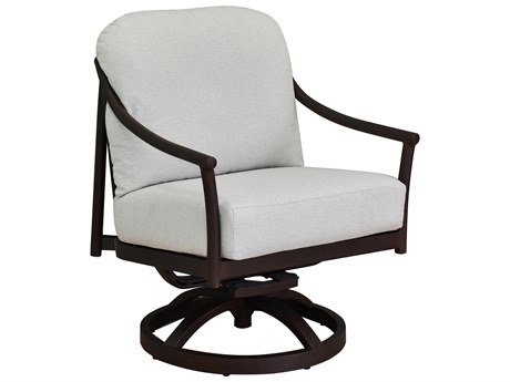Castelle Larga Cushion Aluminum Swivel Rocker Dining Arm Chair