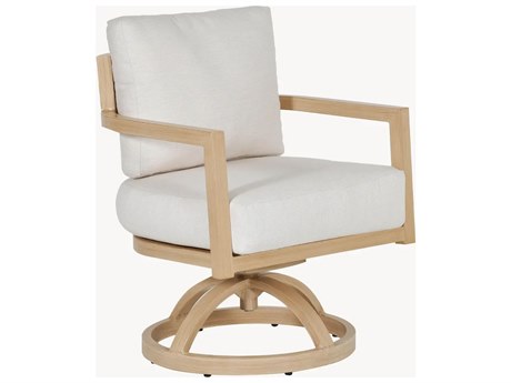 Castelle Gala Cushion Aluminum Swivel Rocker Dining Arm Chair