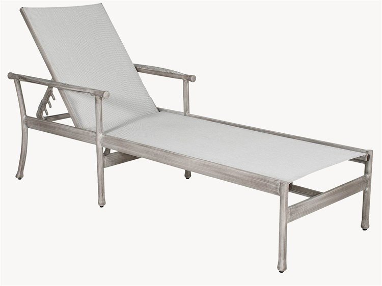 Castelle Lodge Formal Sling Aluminum Adjustable Chaise Lounge
