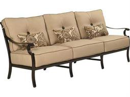 Castelle Monterey Deep Seating Cast Aluminum Sofa with Three Kidney Pillows
