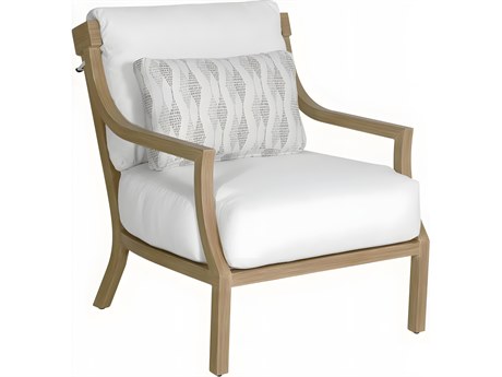 Castelle Nicoya Deep Seating Cast Aluminum Lounge Chair with One Accent Pillow