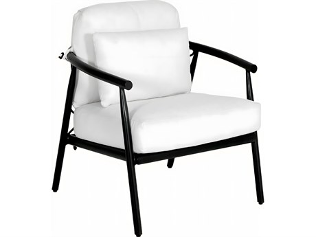 Castelle Cordell Deep Seating Cast Aluminum Lounge Chair with One Accent Pillow