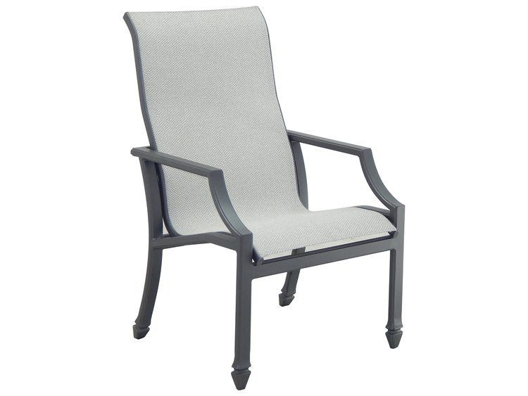 Castelle Lancaster Sling Dining Aluminum Dining Arm Chair