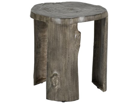 Castelle Natures Wood Aluminum Stump 18''W x 17''D Leg End Table