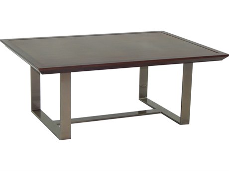 Castelle Moderna Cast Aluminum 42 x 30 Rectangular Coffee Table
