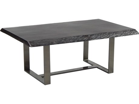 Castelle Moderna Cast Aluminum 52''W x 35.5''D Rectangular Coffee Table