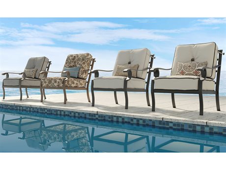Castelle Monterey Deep Seating Cast Aluminum Lounge Chair Set