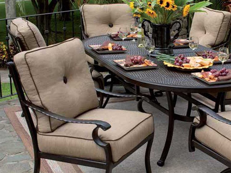 Castelle Monterey Cushion Dining Cast Aluminum Set