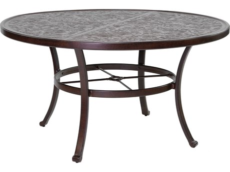 Castelle Vintage Cast Aluminum 54 Round Dining Table Ready to Assemble