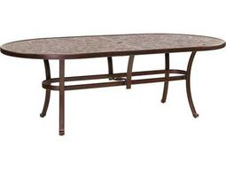 Castelle Vintage Cast Aluminum 84-86W x 44D Oval Dining Table Ready to Assemble