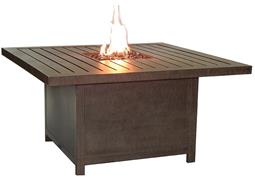 Castelle Moderna Cast Aluminum 44 Square Coffee Table w/ Firepit And Lid