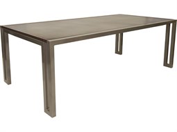 Castelle Icon Cast Aluminum 84-85W x 43D Rectangular Dining Table