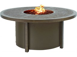 Castelle Altra Firepit Aluminum 49 Round Classical Coffee Table with Firepit and Lid