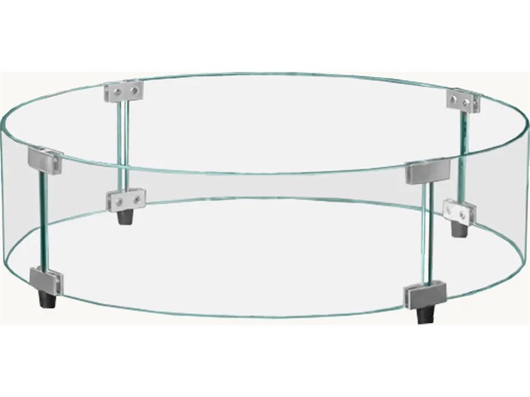 Castelle Round Glass Wind Guard for 48'' Firepits