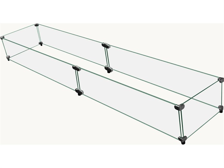 Castelle Rectangular Wind Guard for 180'' Fire pits