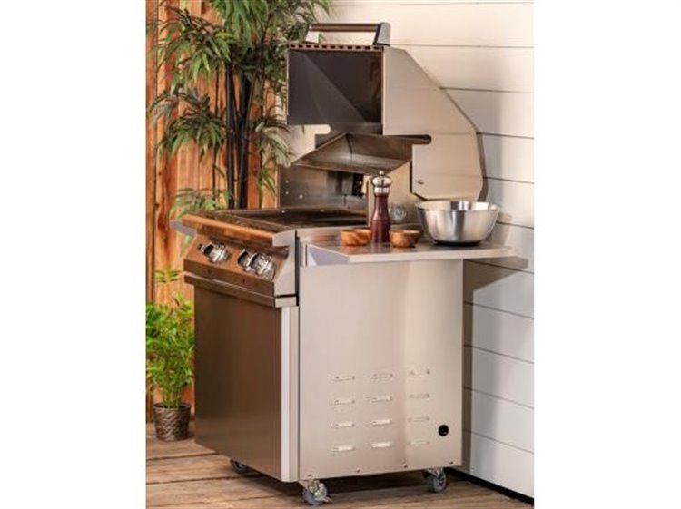 KitchenAid 4-Burner Built-in Propane Gas Island Grill Head St St Rotiss Til 9-15