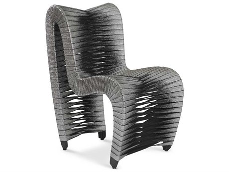 Phillips Collection Silver Upholstered Side Dining Chair