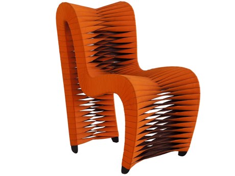 Luxecor Flow Orange Upholstered Side Dining Chair