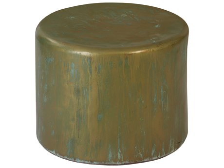Phillips Collection Copper Acid Round Fiberglass Lichen End Table