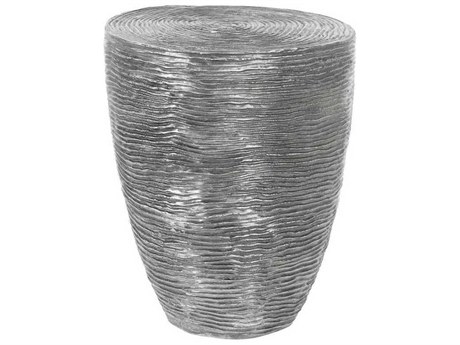 Phillips Collection Round Metal Black Silver End Table