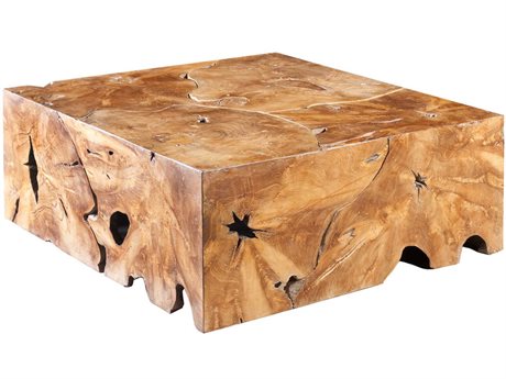 Phillips Collection Square Wood Natural Coffee Table