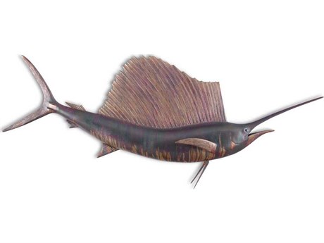 Phillips Collection Copper Patina Sail Fish Resin 3D Wall Art