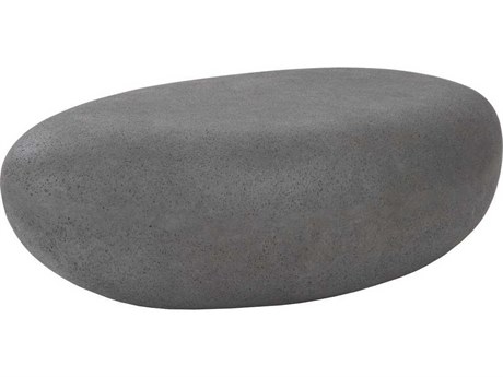 Luxecor Oval Resin Charcoal Stone Coffee Table