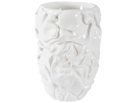 Phillips Collection Gel Coat White Drape Planter