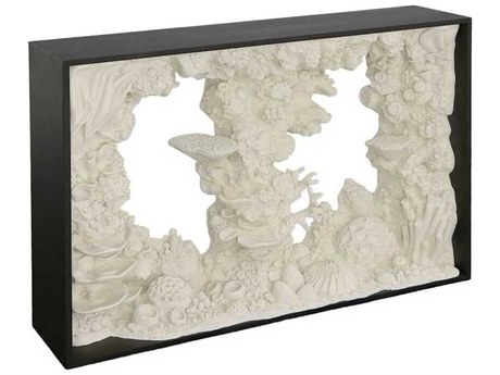 Luxecor Reef Framed Rectangular Wood Off White Console Table