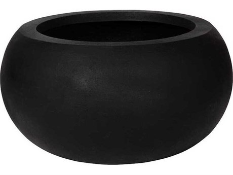 Phillips Collection Outdoor Black Rounded Planter