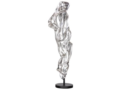 Phillips Collection Cast Dancing Sculpture in Coupé in Silver Leaf