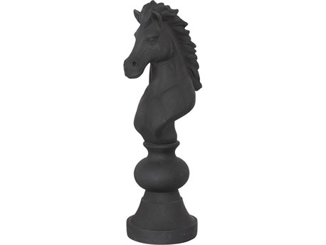 Phillips Collection Knight Chess Black Sculpture
