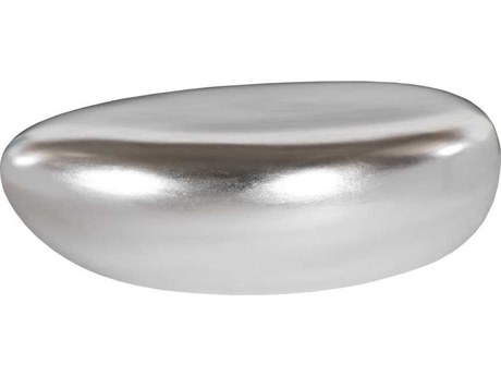 Luxecor Flow Oval Silver Leaf Coffee Table
